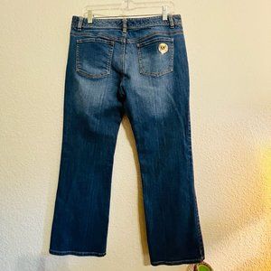 Michael Kors bootcut jeans with Gold accent MK logo - Size 10P